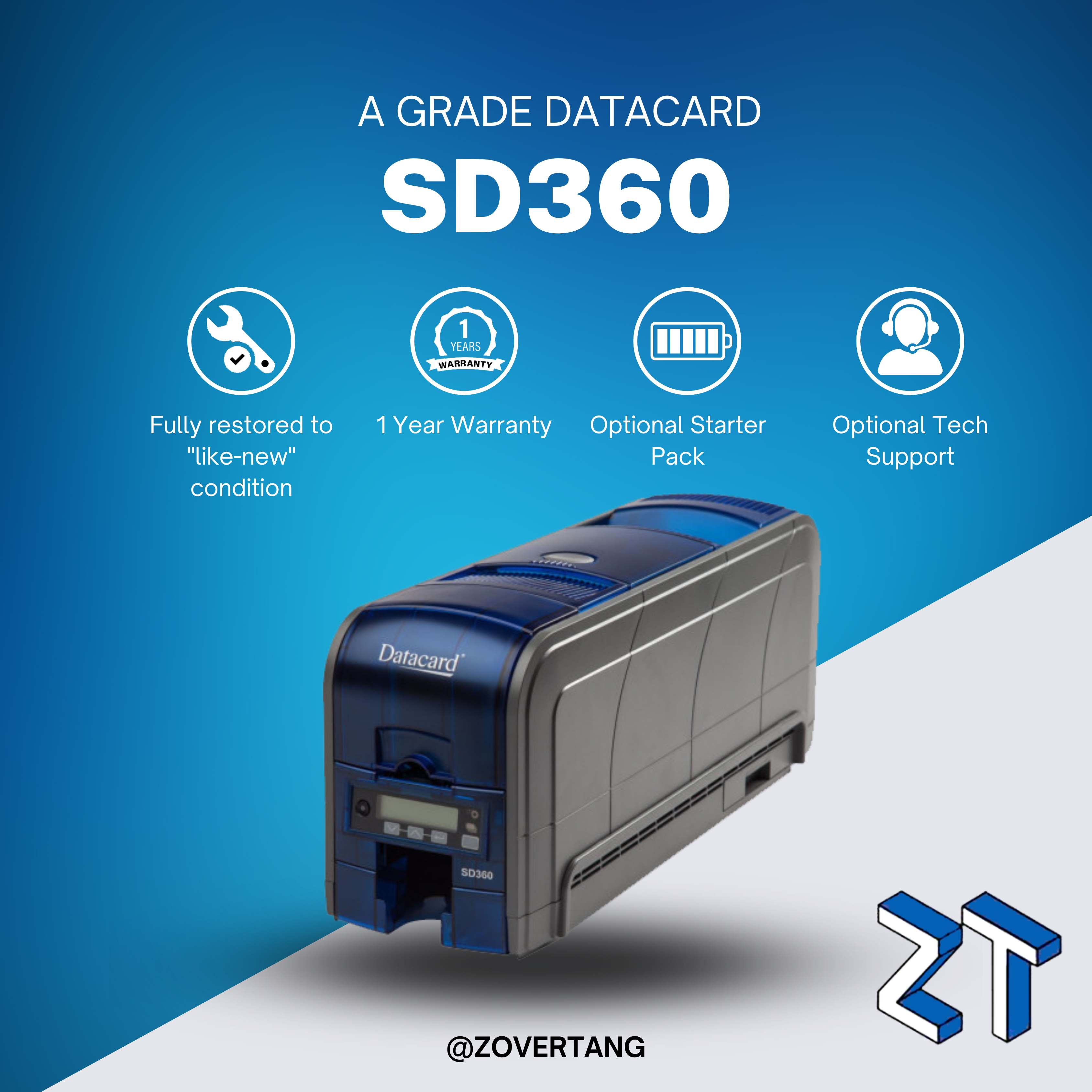 Datacard SD360 Dual-Sided ID Card Printer - Badge Printing