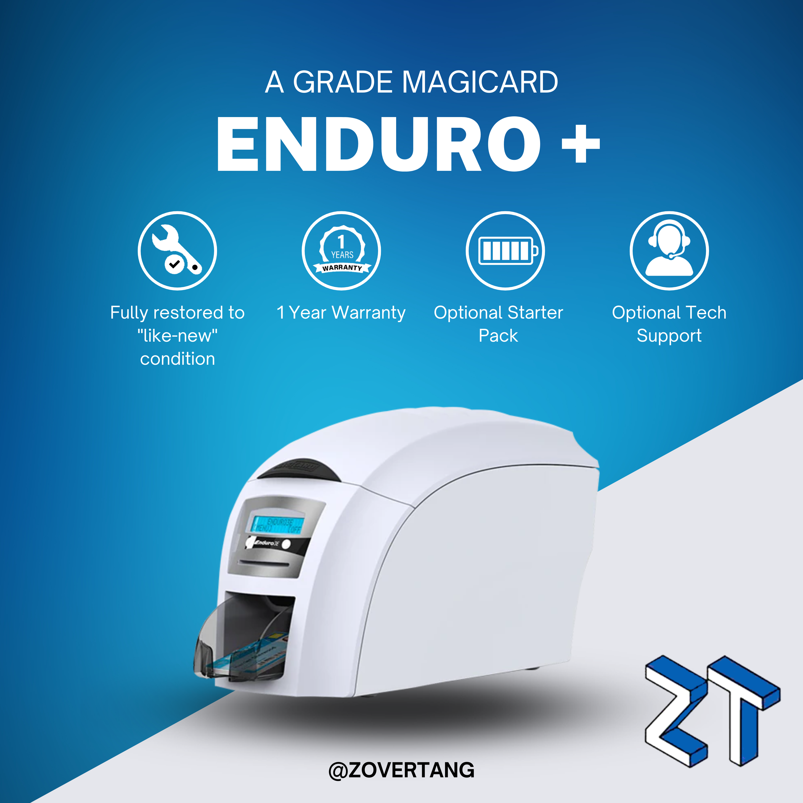 Magicard Enduro+ Single-Sided Plastic ID Card Badge Printer