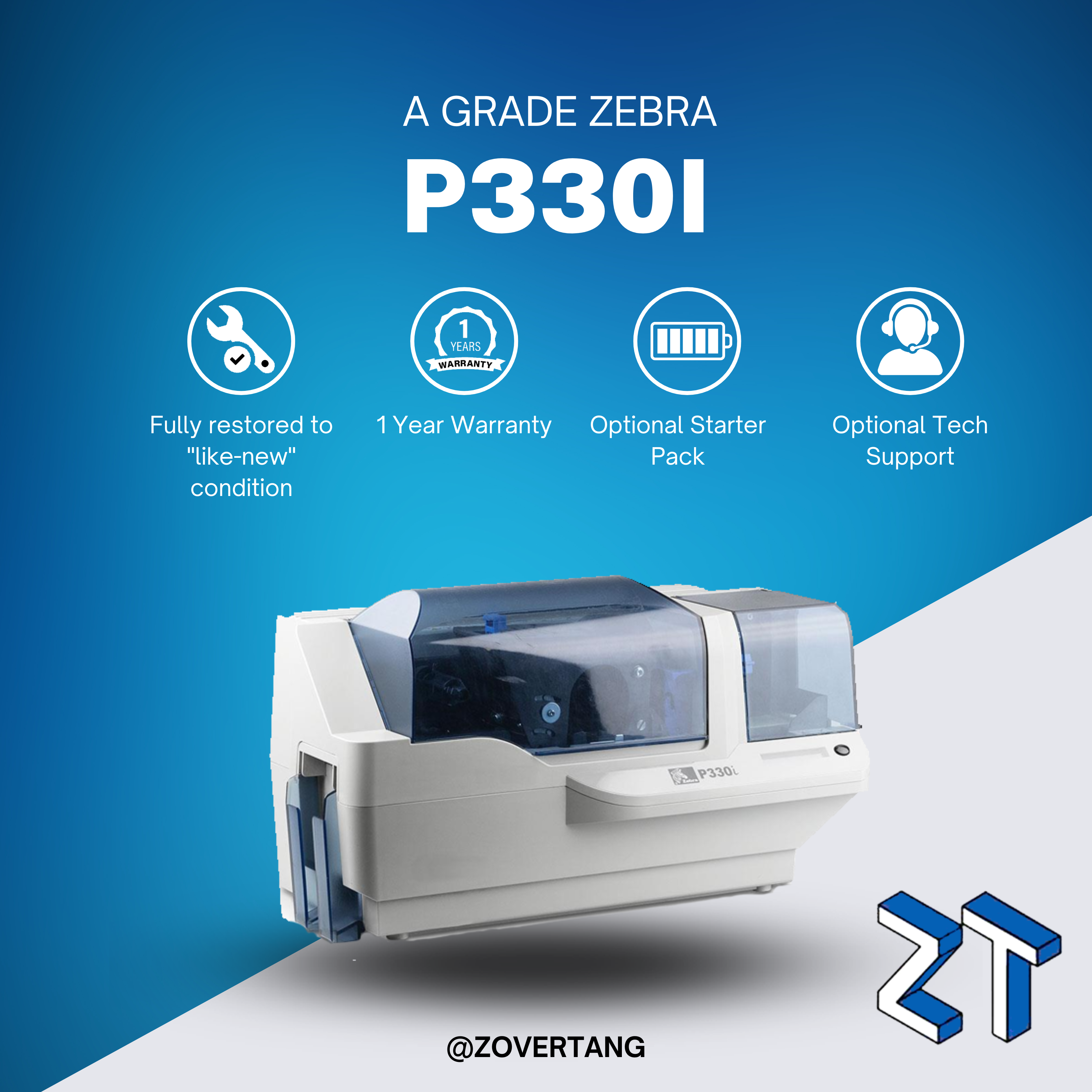 Zebra P330i Single-Sided ID Card Printer - Card Printing