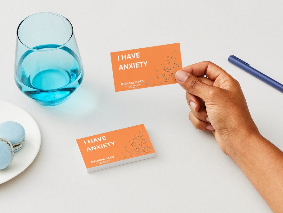 Anxiety 'Orange' Medical Disability Identification Card – Clear, Durable & Easy Access