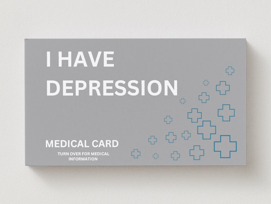 Depression Medical Disability Identification Card – Clear, Durable & Easy Access