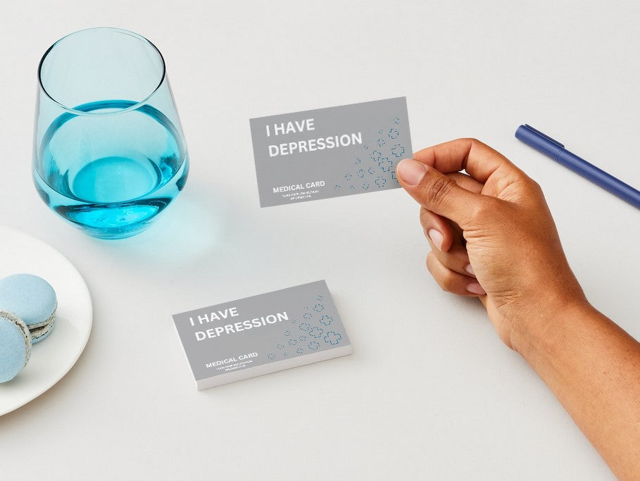 Depression Medical Disability Identification Card – Clear, Durable & Easy Access