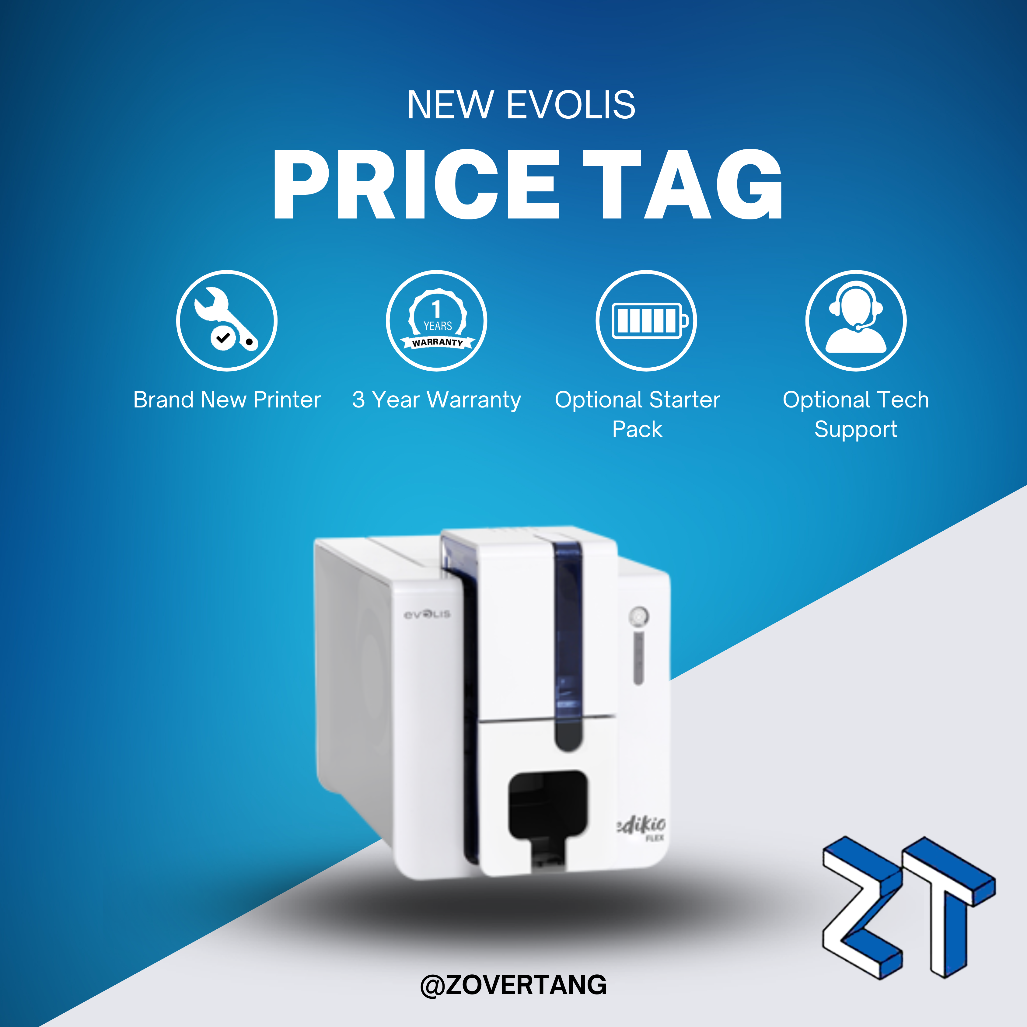 Evolis Edikio Price Tag Flex Printer Bundle - Price Tag Printing