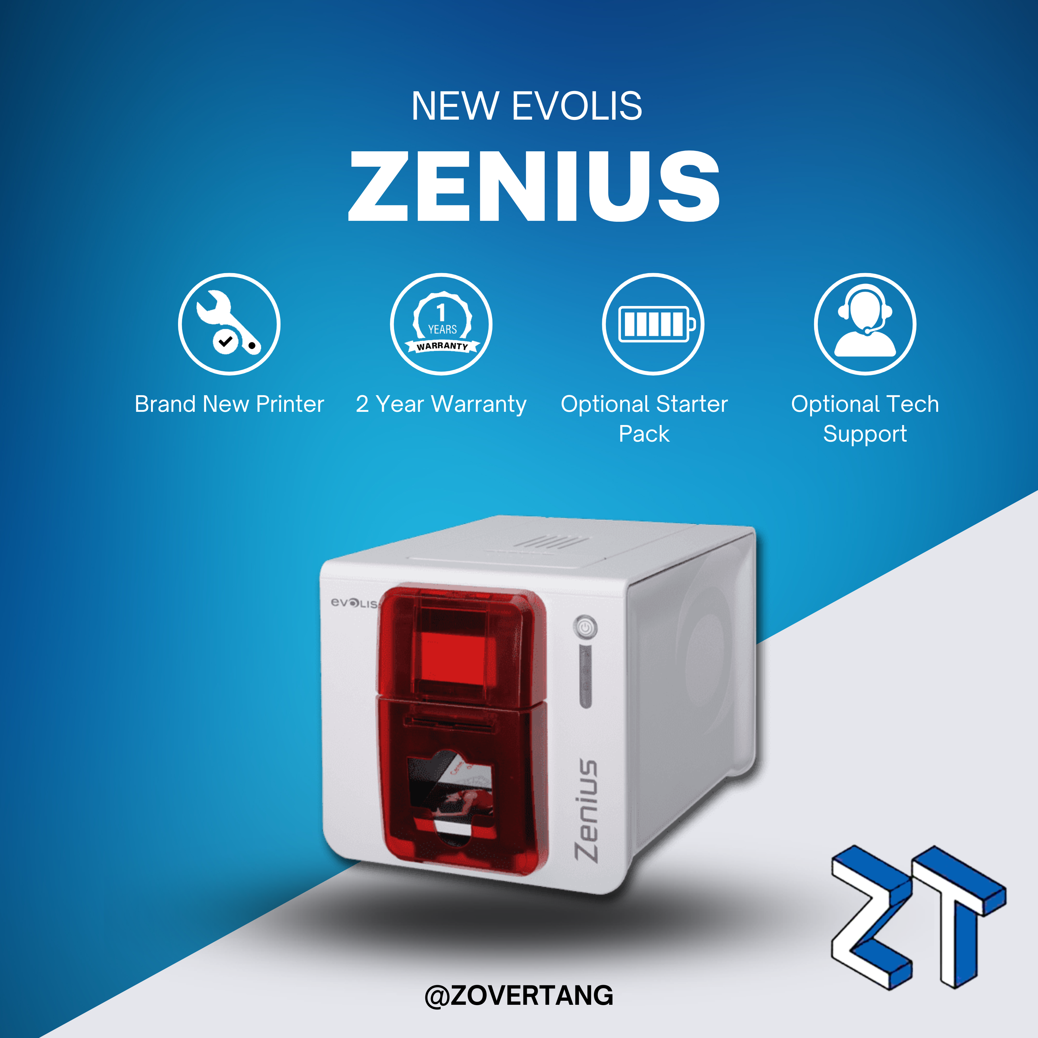 Evolis Zenius Classic ID Card Printer (Single-Sided)