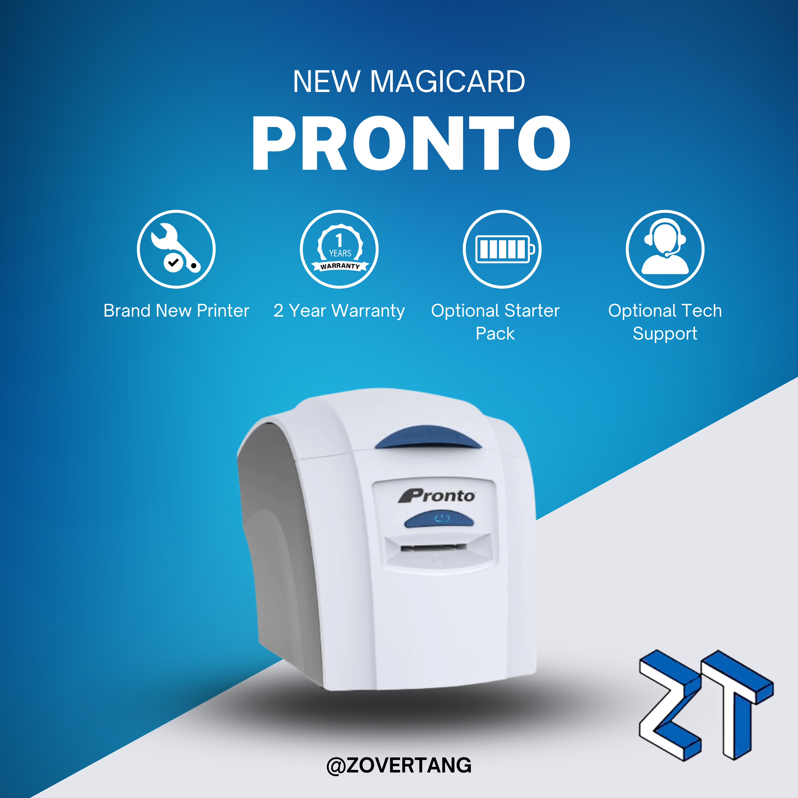 Magicard Pronto ID Card Printer with Magnetic Stripe Encoder (single-sided)