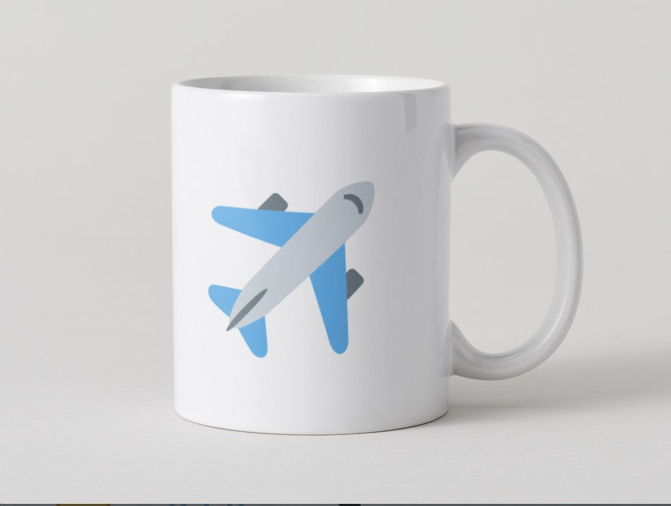 Plane Emoji Mug