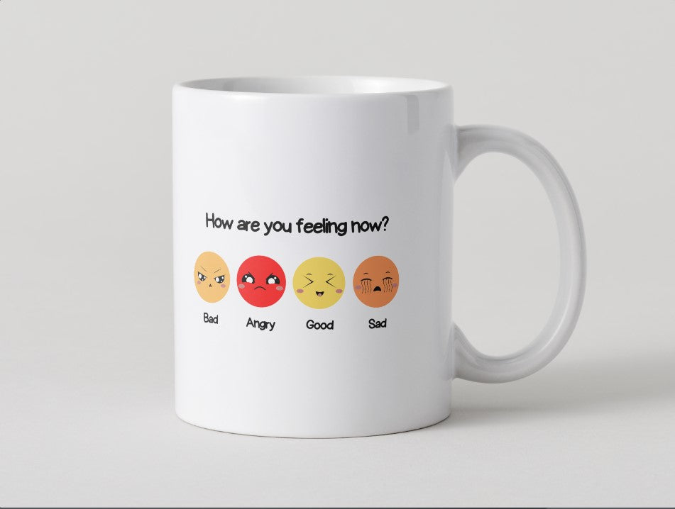 How Are You Feeling Now Emoji Mug