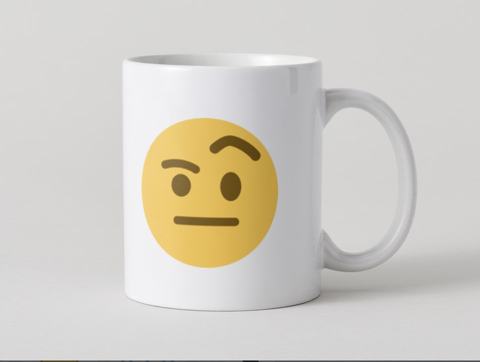 Eyebrow Raised Emoji Mug