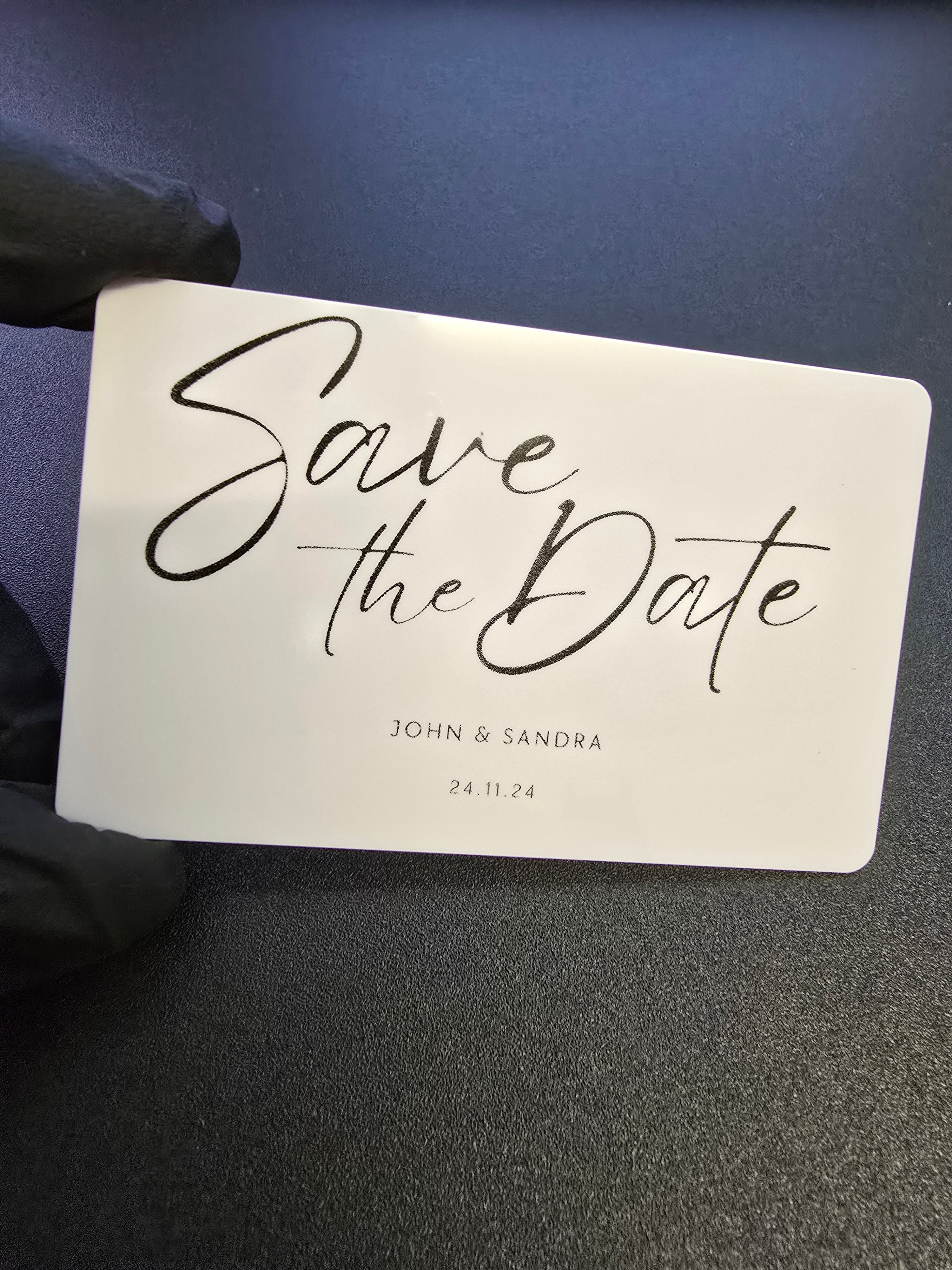 Save The Date Card, Plastic, Credit Card Sized, Customisable