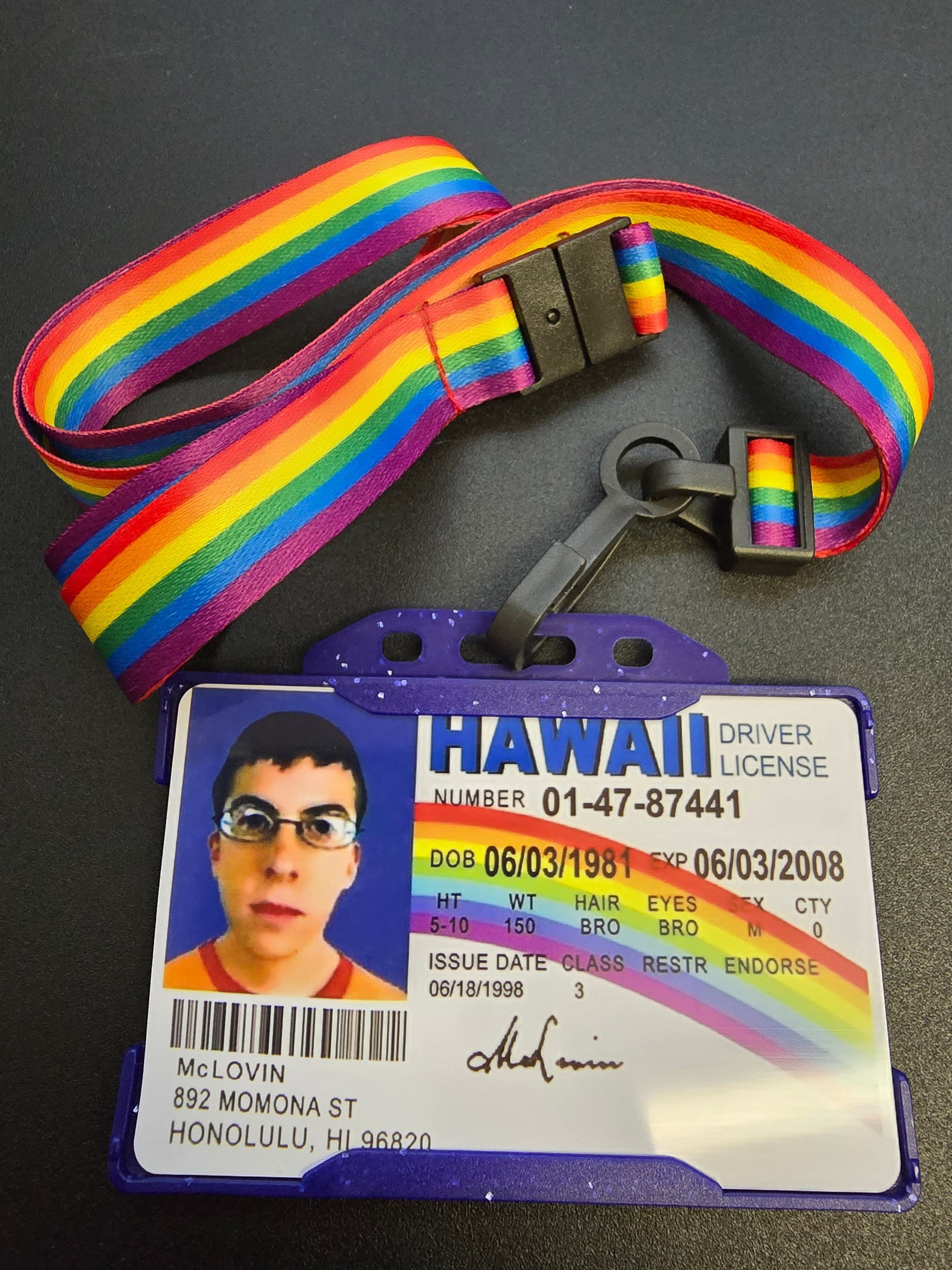 McLovin ID Card - Superbad Film Novelty Prop - Plastic Card